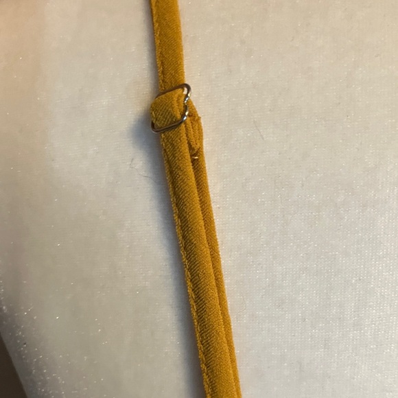 Mustard Tie-Front Midi Dress Shein women's size 6 - Picture 6 of 8